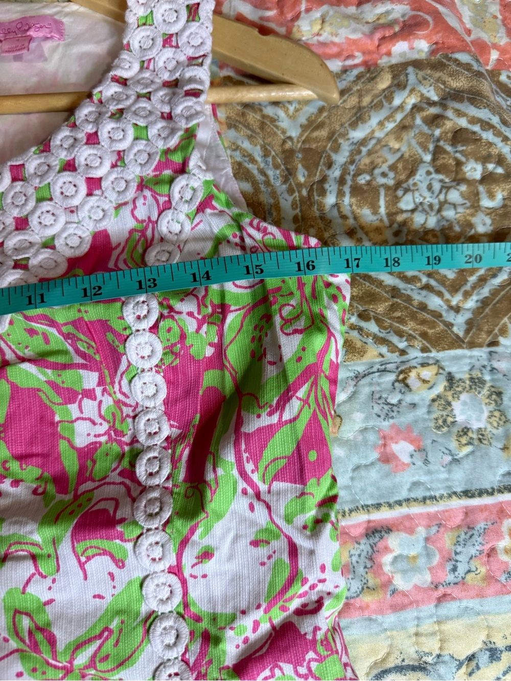 Lilly Pulitzer Pink Green White Floral Mini Dress - Picture 7 of 9